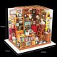 Puzzle 3D minicasuta de papusi Biroul lui Sam, 221 piese, Robotime 556077
