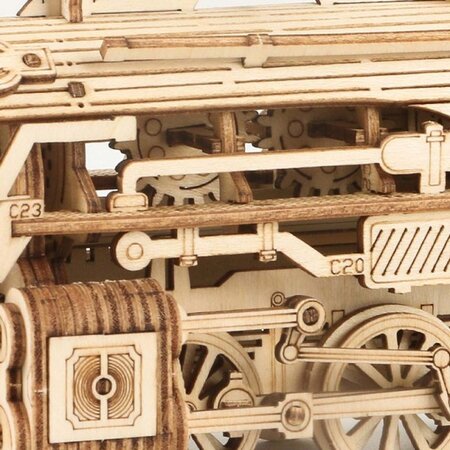 Puzzle 3D din lemn Prime Steam Express, 308 piese, Robotime 556098