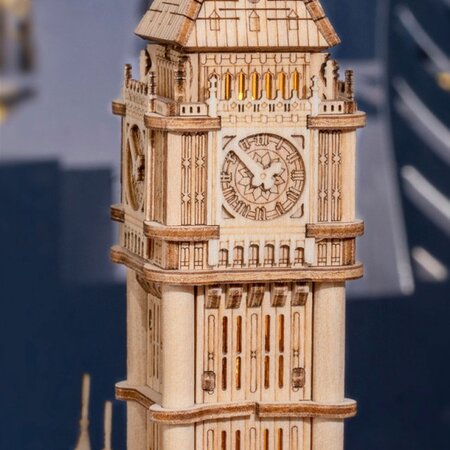 Puzzle 3D din lemn Big Ben, 220 piese, Robotime 556117