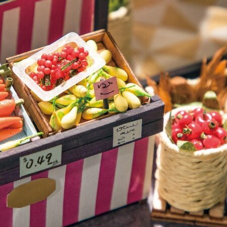 Puzzle 3D Magazinul de fructe al lui Carl, 14 ani+, 206 piese, Robotime 556128