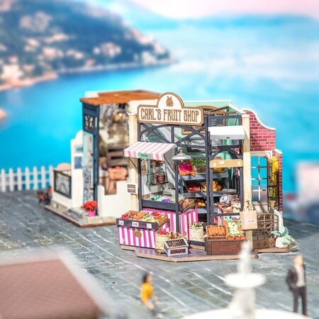 Puzzle 3D Magazinul de fructe al lui Carl, 14 ani+, 206 piese, Robotime 556132