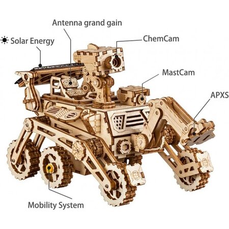 Puzzle 3D din lemn Harbinger Rover, 213 piese, Robotime 556140