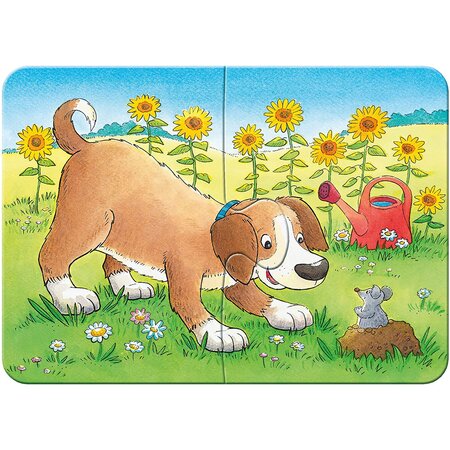 Primul meu puzzle cu animale, +2 ani, 2/4/6/8 piese, Ravensburger 556296