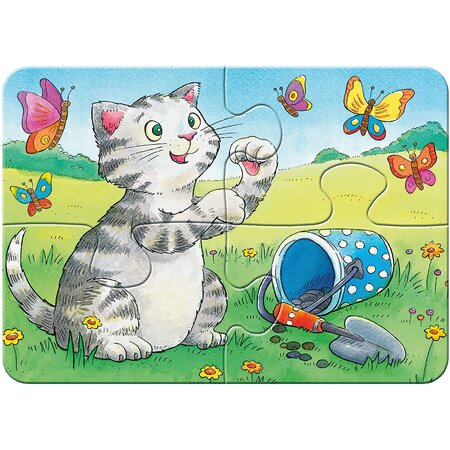 Primul meu puzzle cu animale, +2 ani, 2/4/6/8 piese, Ravensburger 556297