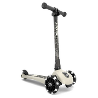 Trotineta pliabila cu roti luminoase pentru copii Highwaykick 3, Ash, 3-6 ani, Scoot and Ride