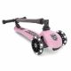 Trotineta pentru copii reglabila si pliabila cu roti luminoase Highwaykick 3, 3 - 6 ani, Rose, Scoot & Ride 556379