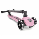 Trotineta pliabila cu roti luminoase pentru copii Highwaykick 3, Rose, 3-6 ani, Scoot and Ride 556379
