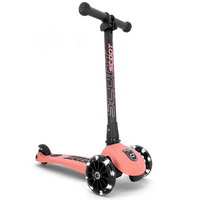 Trotineta pliabila cu roti luminoase pentru copii Highwaykick 3, Peach, 3-6 ani, Scoot and Ride