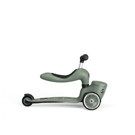 Trotineta 2 in 1 transformabila pentru copii Highwaykick 1, Greenlines, 1-5 ani, Scoot and Ride 556450