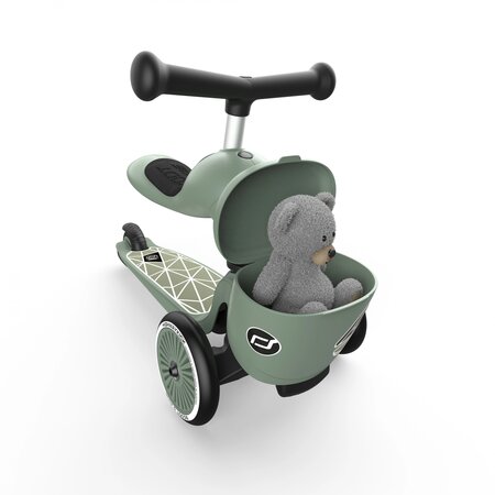Trotineta 2 in 1 transformabila pentru copii Highwaykick 1, Greenlines, 1-5 ani, Scoot and Ride 556445