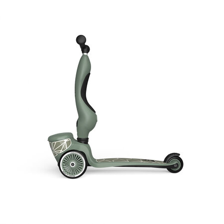 Trotineta 2 in 1 transformabila pentru copii Highwaykick 1, Greenlines, 1-5 ani, Scoot and Ride 556443