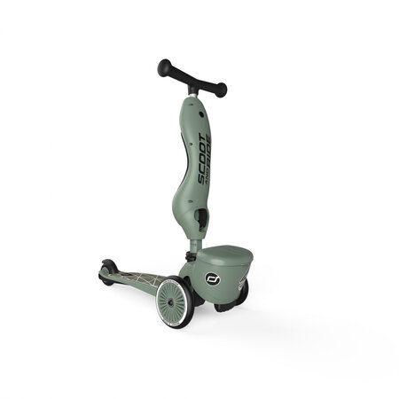 Trotineta 2 in 1 transformabila pentru copii Highwaykick 1, Greenlines, 1-5 ani, Scoot and Ride 556439