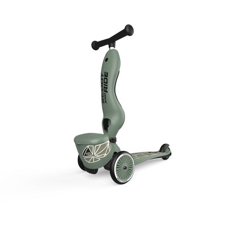 Trotineta 2 in 1 transformabila pentru copii Highwaykick 1, Greenlines, 1-5 ani, Scoot and Ride 556440