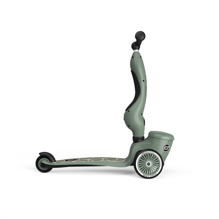 Trotineta 2 in 1 transformabila pentru copii Highwaykick 1, Greenlines, 1-5 ani, Scoot and Ride 556442