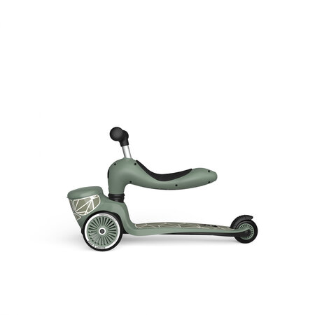 Trotineta 2 in 1 transformabila pentru copii Highwaykick 1, Greenlines, 1-5 ani, Scoot and Ride 556451
