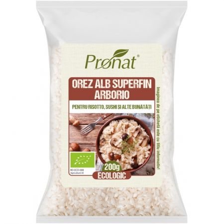 Orez alb super fin Arborio pentru risotto, sushi si alte bunatati