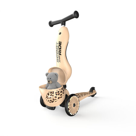 Trotineta 2 in 1 transformabila pentru copii Highwaykick 1, Leopard, 1-5ani, Scoot and Ride 556477