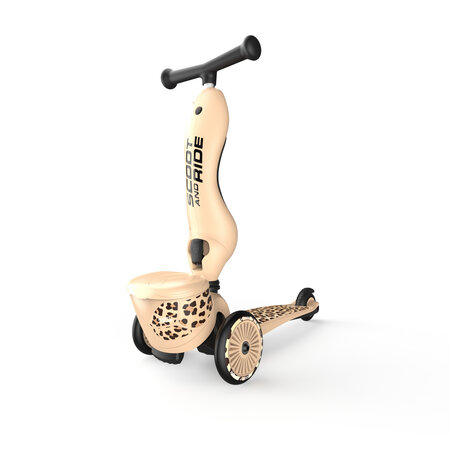 Trotineta 2 in 1 transformabila pentru copii Highwaykick 1, Leopard, 1-5ani, Scoot and Ride 556483