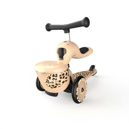 Trotineta 2 in 1 transformabila pentru copii Highwaykick 1, Leopard, 1-5ani, Scoot and Ride 556488