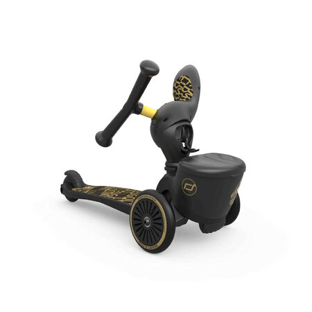 Trotineta 2 in 1 transformabila pentru copii Highwaykick 1 Lifestyle, Black Gold Limited, 1-5 ani, Scoot and Ride 556505