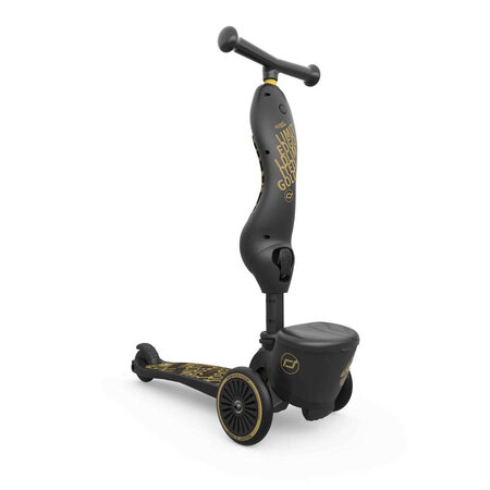 Trotineta 2 in 1 transformabila pentru copii Highwaykick 1 Lifestyle, Black Gold Limited, 1-5 ani, Scoot and Ride 556501