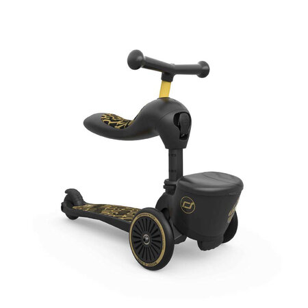 Trotineta 2 in 1 transformabila pentru copii Highwaykick 1 Lifestyle, Black Gold Limited, 1-5 ani, Scoot and Ride 556508