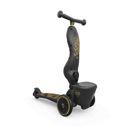 Trotineta 2 in 1 transformabila pentru copii Highwaykick 1 Lifestyle, Black Gold Limited, 1-5 ani, Scoot and Ride 556502