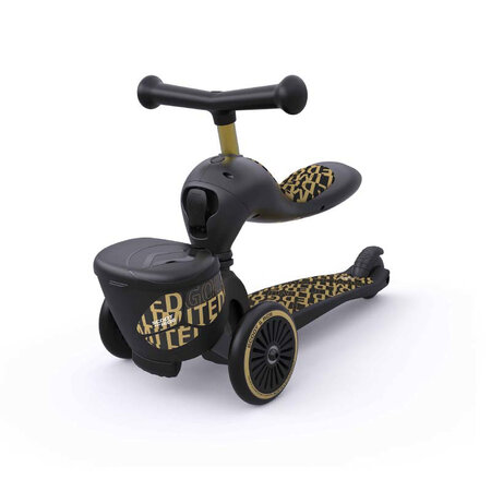 Trotineta 2 in 1 transformabila pentru copii Highwaykick 1 Lifestyle, Black Gold Limited, 1-5 ani, Scoot and Ride 556511