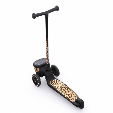 Trotineta pliabila cu suport pentru jucarie pentru copii Highwaykick 2, Lifestyle Leopard, 2 ani+, Scoot and Ride 556532