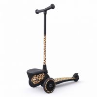 Trotineta pliabila cu suport pentru jucarie pentru copii Highwaykick 2, Lifestyle Leopard, 2 ani+, Scoot and Ride