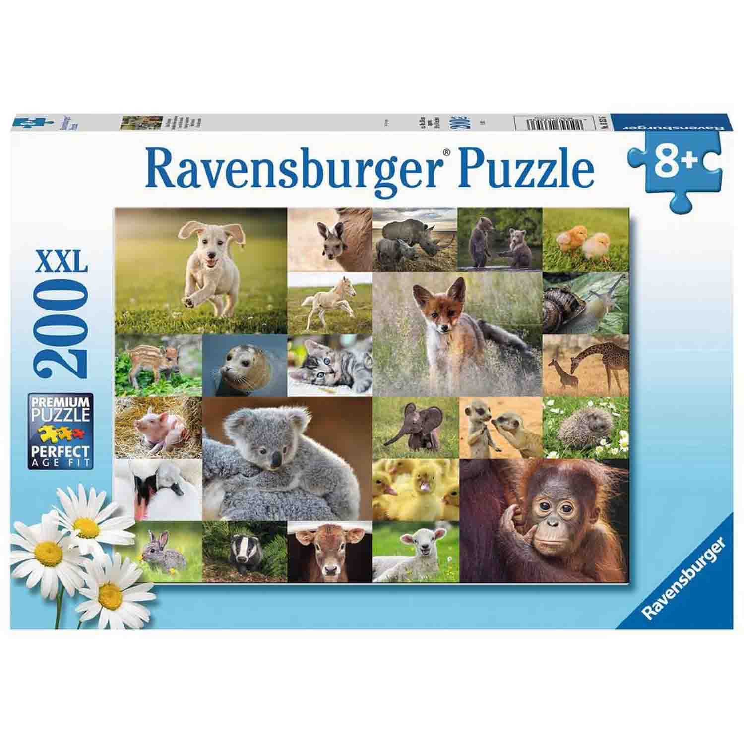 Puzzle pui de animale, +8 ani, 200 piese, Ravensburger