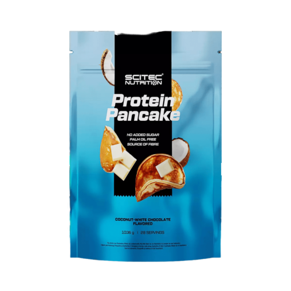 Protein Pancake cu ciocolata alba si cocos, 1036 gr, Scitec