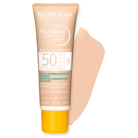 Fluid cu SPF50+ Photoderm Cover Touch Mineral, Very Light, 40 g, Bioderma 625425