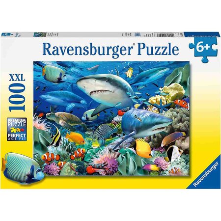 Puzzle rechini, 100 piese, Ravensburger