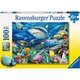 Puzzle rechini, 6 ani+, 100 piese, Ravensburger 556727