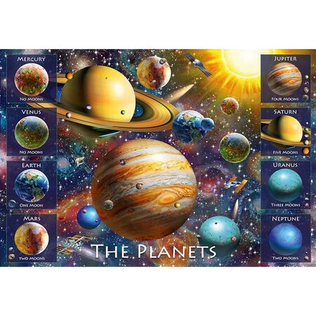 Puzzle planete, 6 ani+, 100 piese, Ravensburger 556733