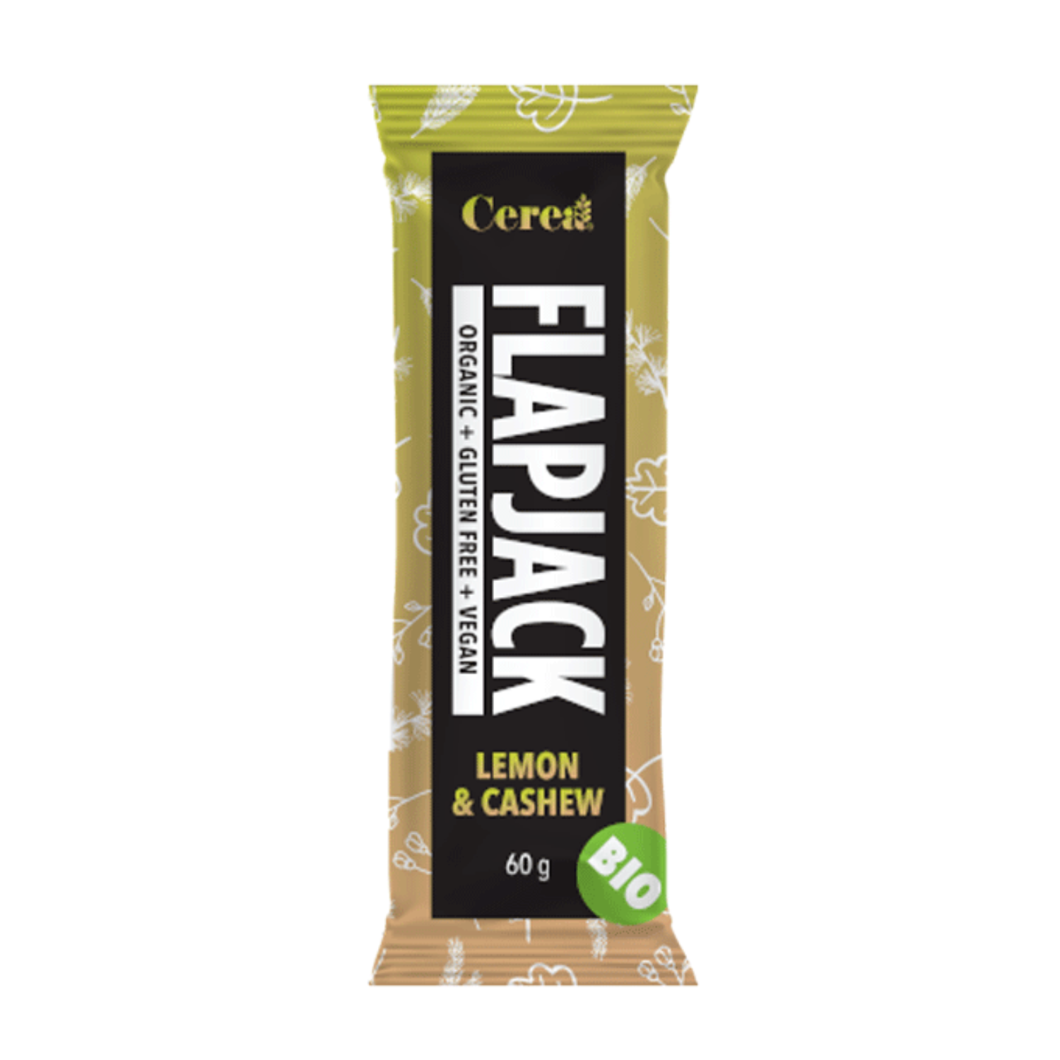 Baton Bio Flapjack cu lamaie si caju, 60 g, Cerea