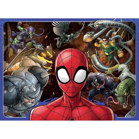 Puzzle Spiderman si personajele, 6 ani+, 100 piese, Ravensburger 556752