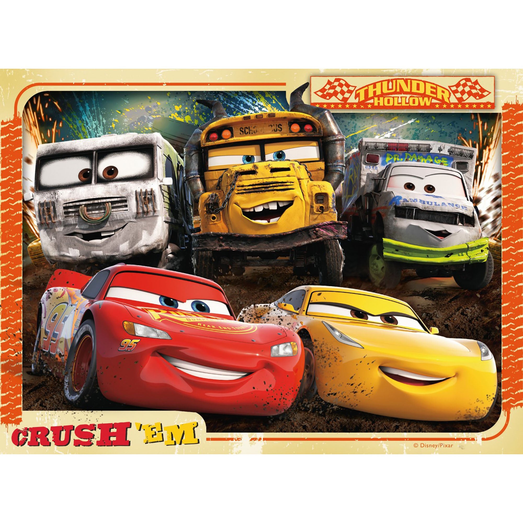 Puzzle Cars, +3 ani, 4 bucati, Ravensburger