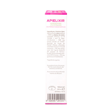 Apielixir rezistenta la stres, 20 fiole x 10 ml, Albina Carpatina 817032