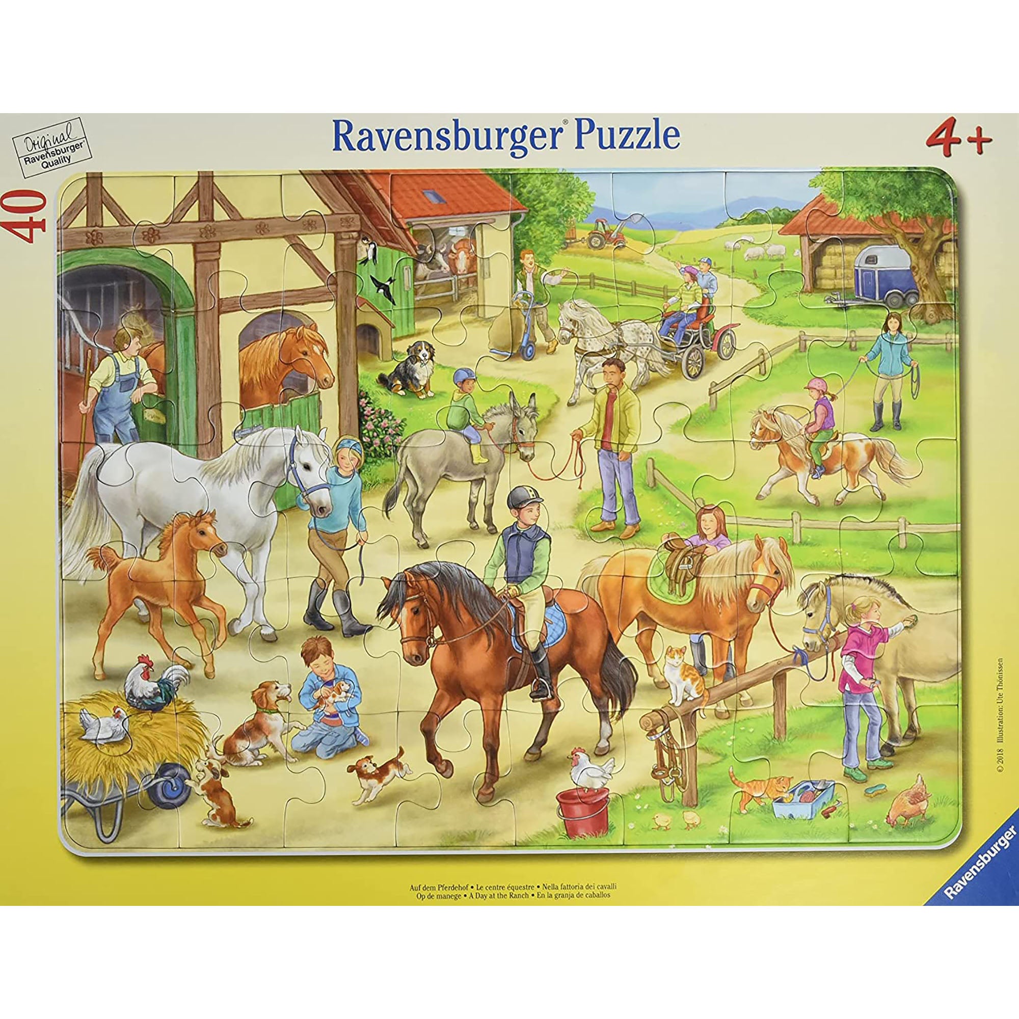 Puzzle tip rama Ferma, +4 ani, 40 piese, Ravensburger