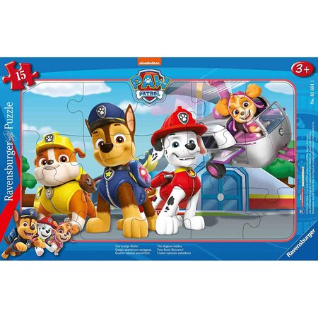 Puzzle tip rama Patrula Catelusilor, 15 piese, Ravensburger