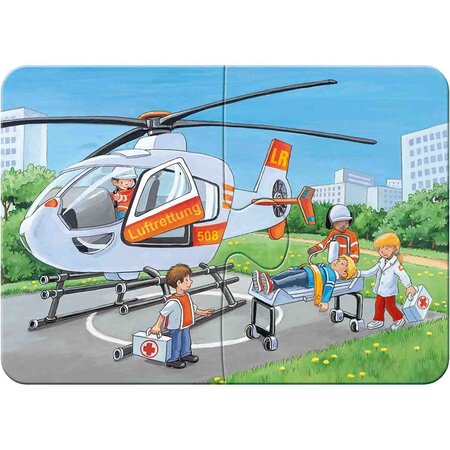 Puzzle Vehicule de Urgenta, +2 ani, 4 bucati, Ravensburger 556906