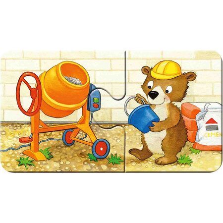 Puzzle Animale Muncitoare, 2 ani +, 9x2 piese, Ravensburger 556946