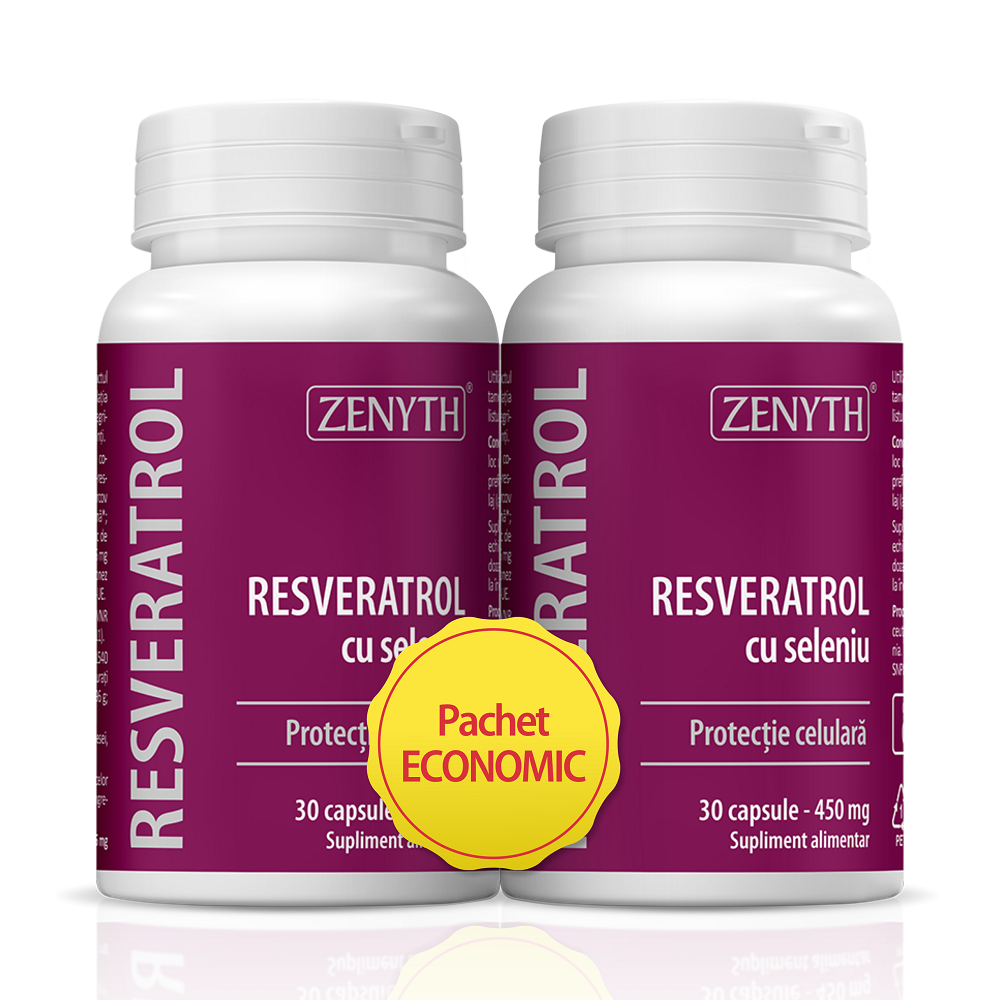 Pachet Resveratrol cu Seleniu, 30+30 capsule, Zenyth