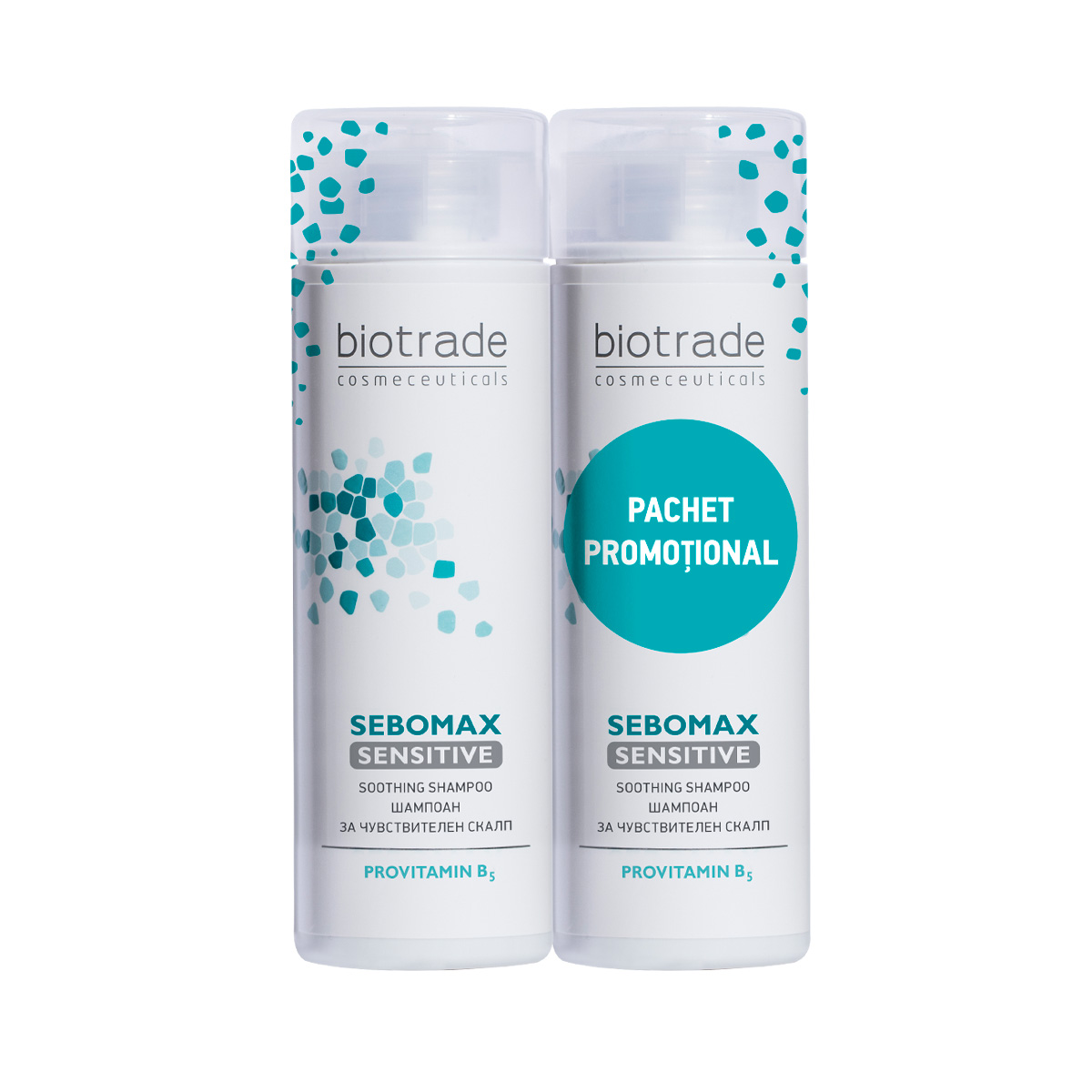 Pachet Sampon pentru scalp sensibil Sebomax Sensitive, 2 x 200 ml, Biotrade