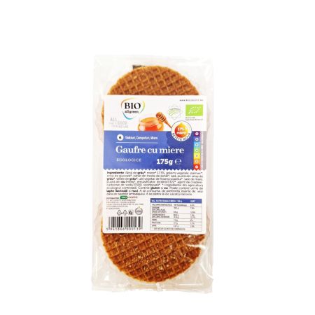Gaufre Bio cu miere, 175 g, Bio All Green
