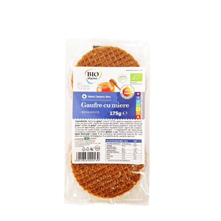 Gaufre Bio cu miere, 175 g, Bio All Green