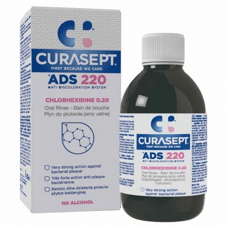 Apa de gura cu clorhexidina, 0.20%, 200 ml, Curasept