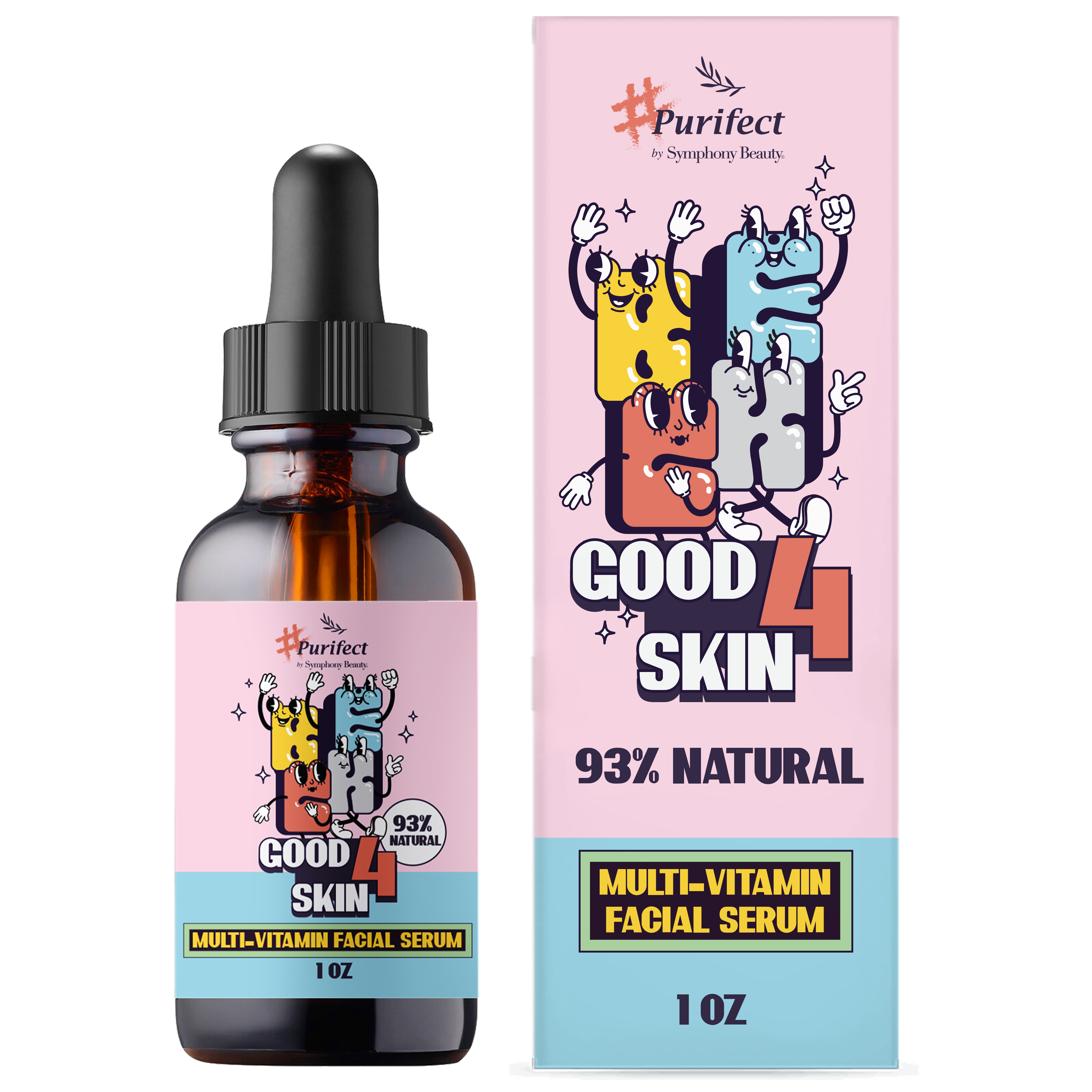 Serum facial cu Multi Vitamine B, C, E si K Good for Skin, 30ml, Purifect